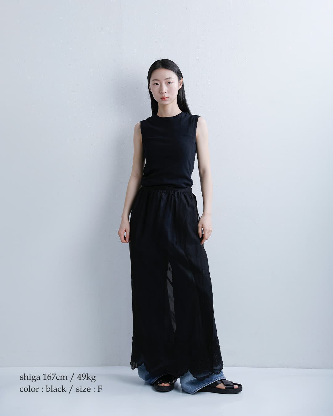 MILLERコットン パネルリブ タンクトップ 848c