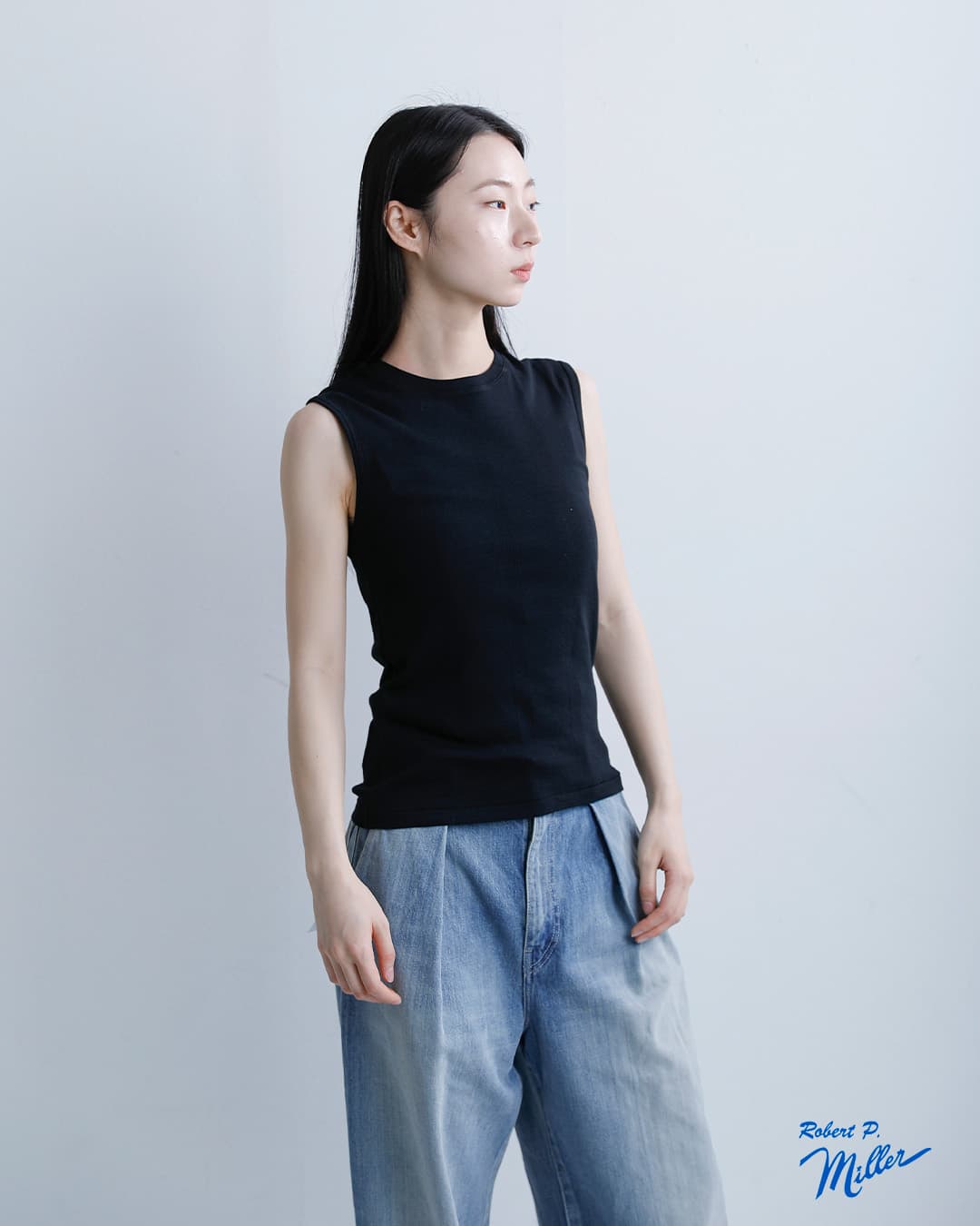 MILLERコットン パネルリブ タンクトップ 848c