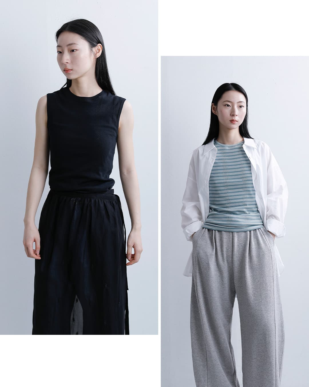 MILLERコットン パネルリブ タンクトップ 848c