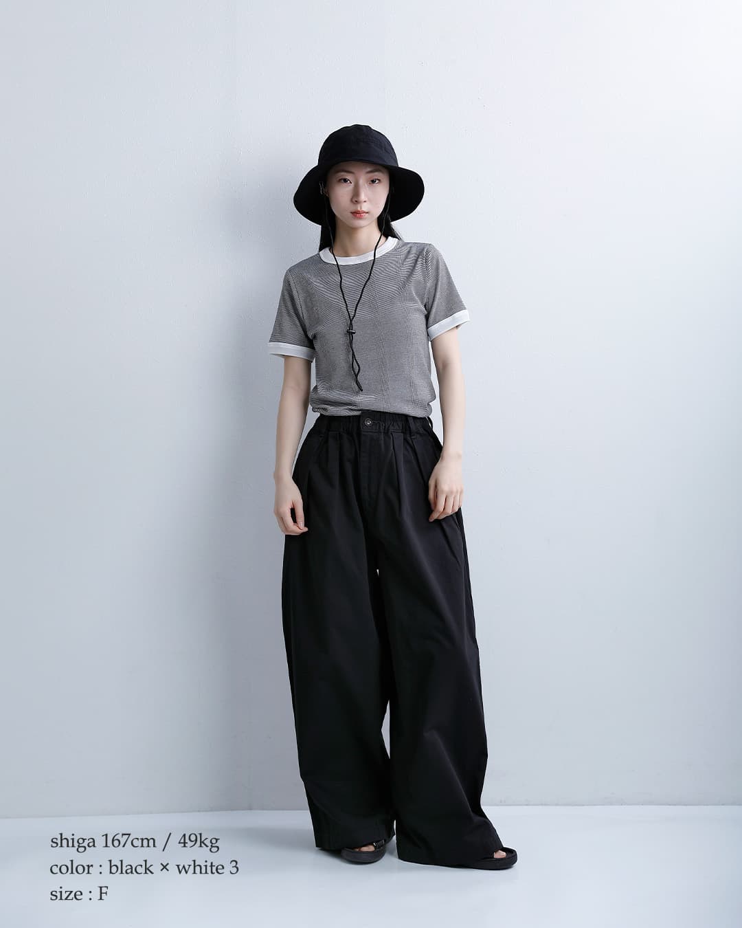 MILLERコットン パネルリブ ショートスリーブ Tシャツ 849c