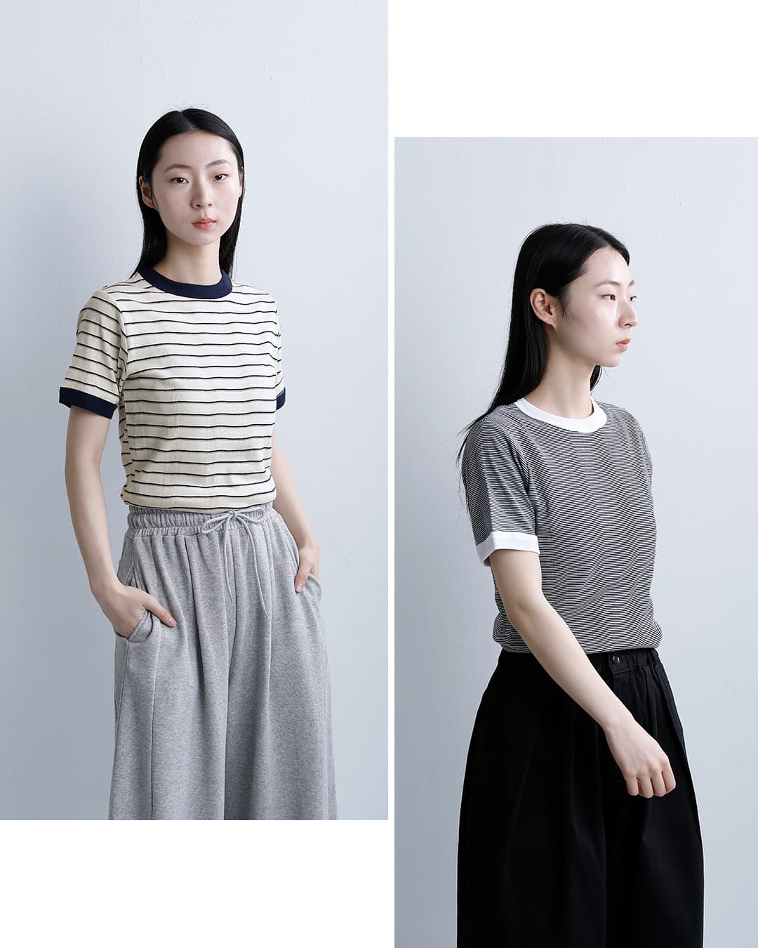 MILLERコットン パネルリブ ショートスリーブ Tシャツ 849c