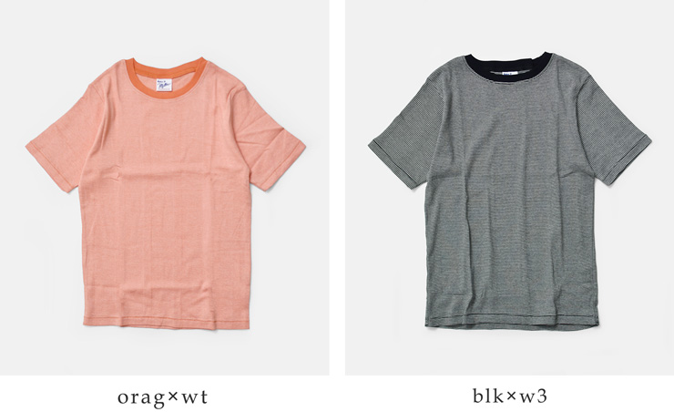 MILLERコットン パネルリブ 半袖 クルーネック Tシャツ 863c