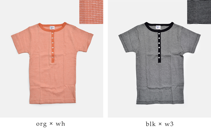 MILLERコットン パネルリブ ヘンリーネック 半袖Tシャツ 864c