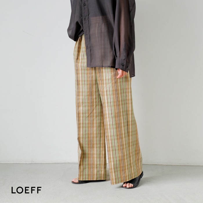LOEFF(ロエフ)チェックヘビーバギーパンツ8814-2-000002