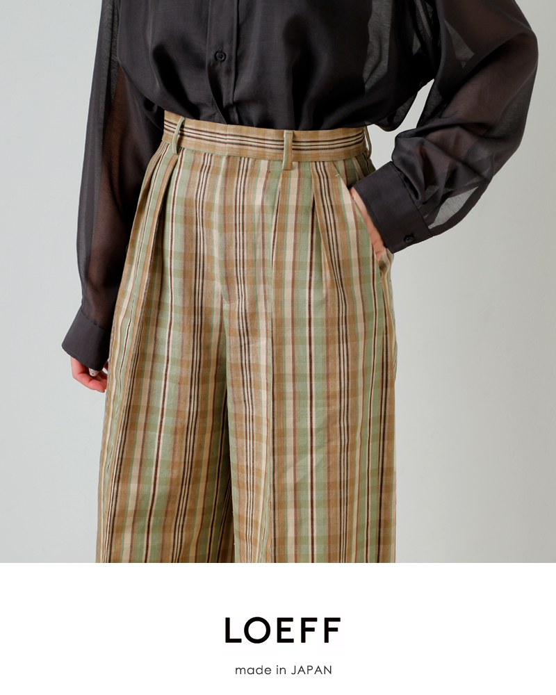 LOEFF(ロエフ)チェックヘビーバギーパンツ8814-2-000002