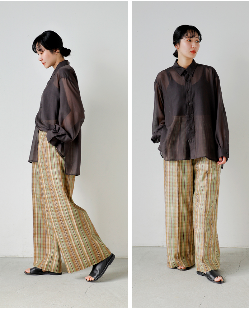 LOEFF(ロエフ)チェックヘビーバギーパンツ8814-2-000002