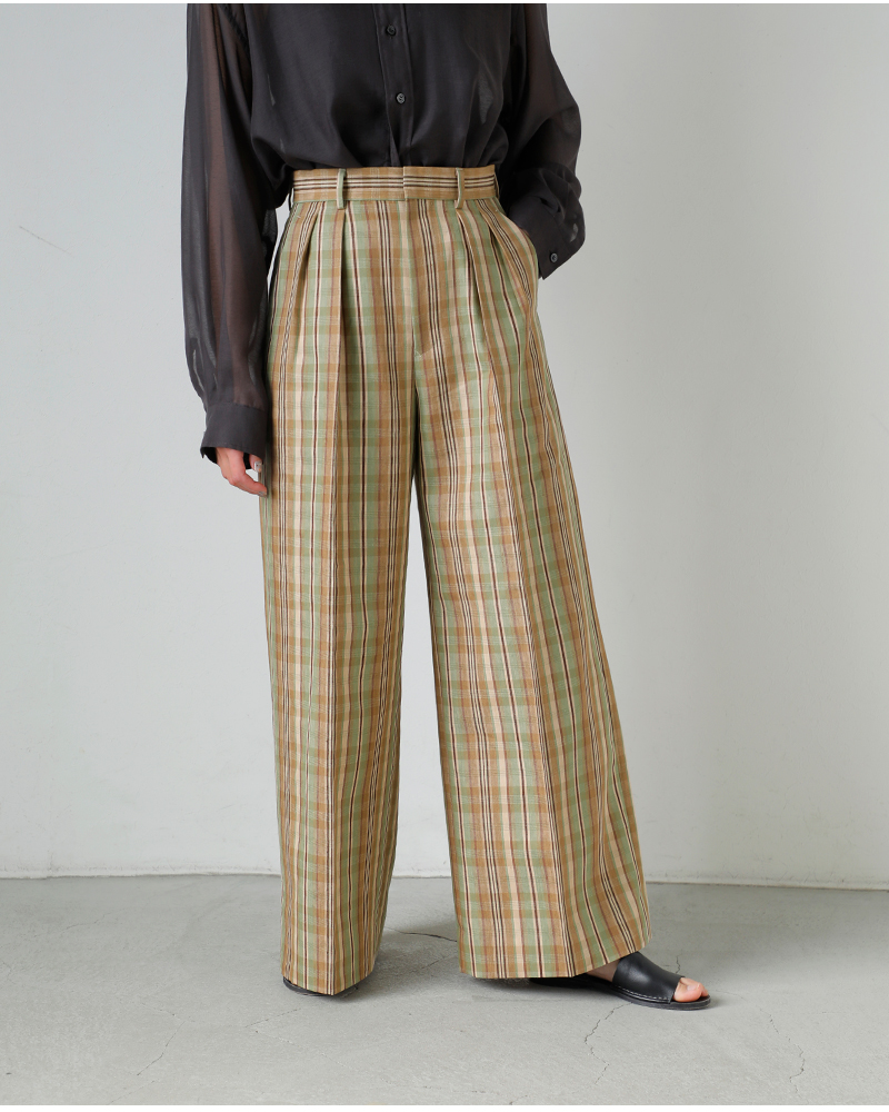 LOEFF(ロエフ)チェックヘビーバギーパンツ8814-2-000002