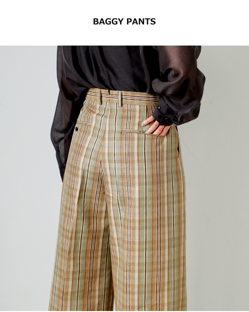 LOEFF(ロエフ)チェックヘビーバギーパンツ8814-2-000002