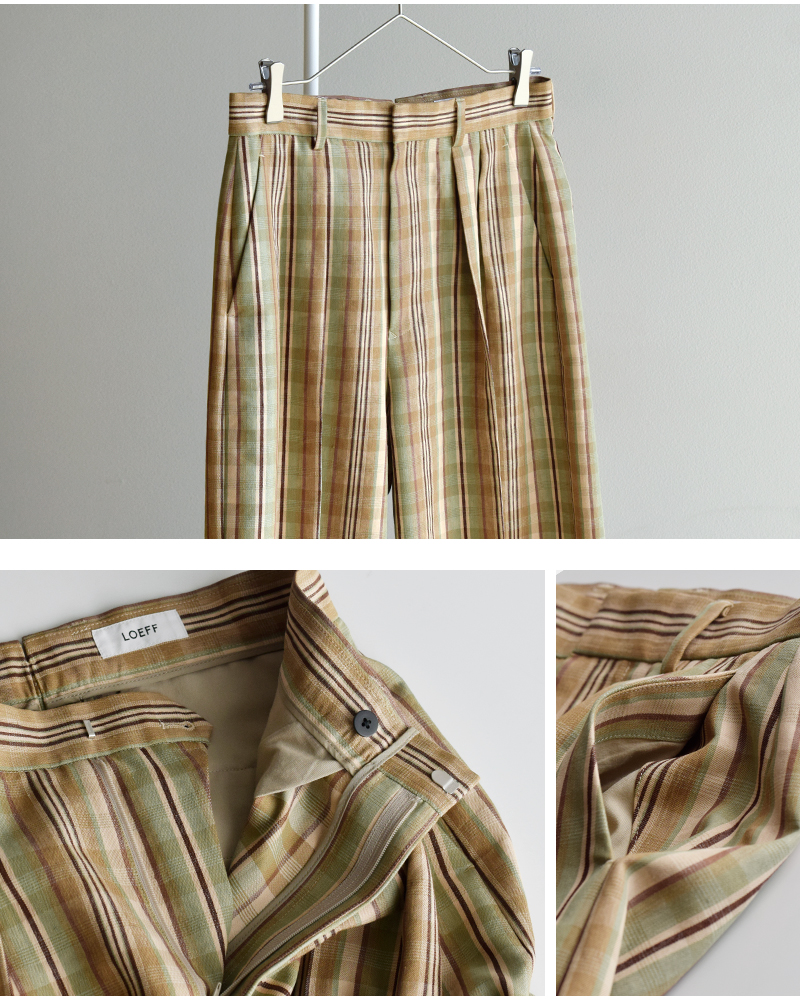 LOEFF(ロエフ)チェックヘビーバギーパンツ8814-2-000002