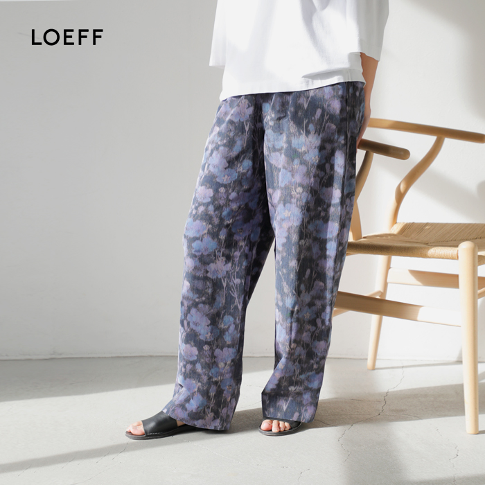 LOEFF(ロエフ)フラワープリントハーレムイージーパンツ8814-2-000004