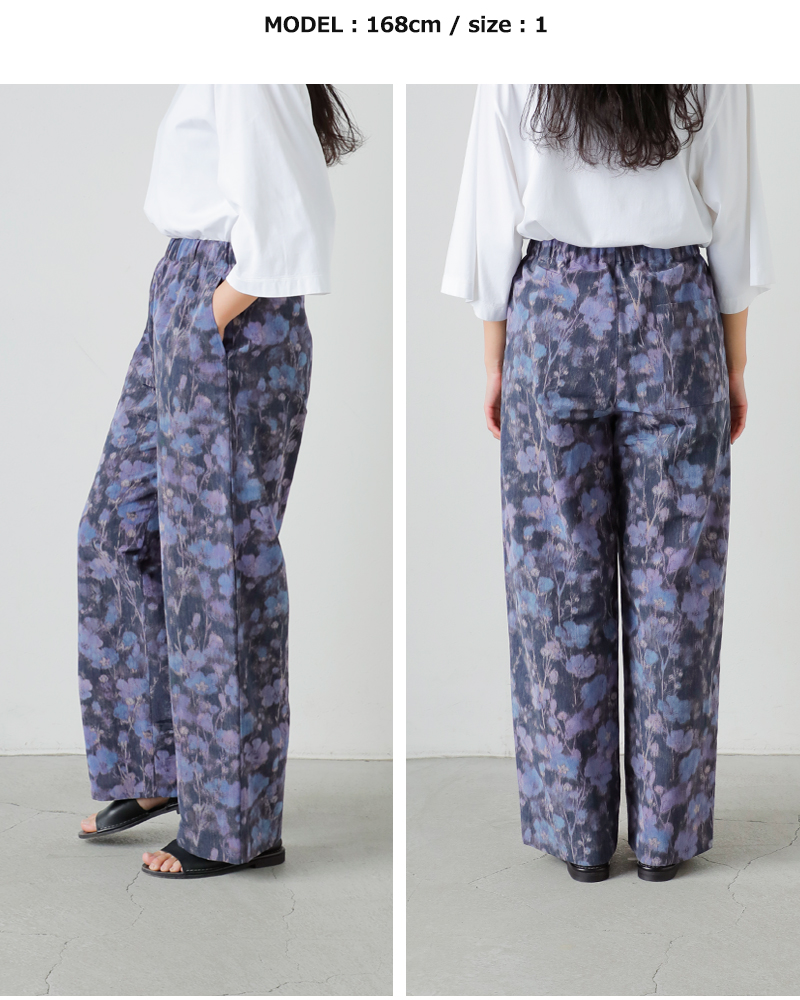 LOEFF(ロエフ)フラワープリントハーレムイージーパンツ8814-2-000004