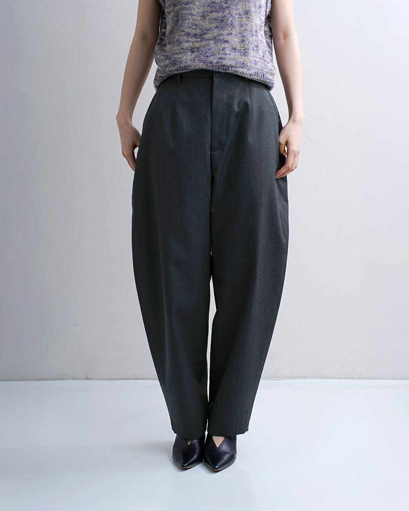 LOEFF ロエフ 高密度 ウール ギャバ ボンタン トラウザー パンツ 8814