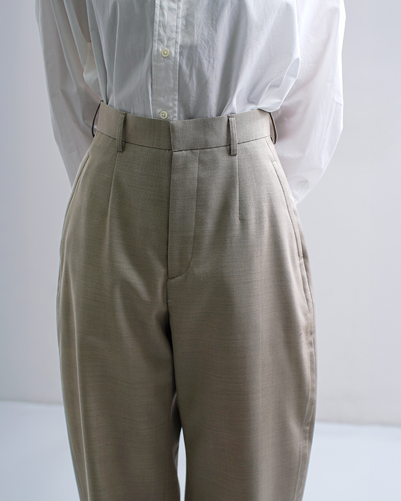 クーポン対象】LOEFF ロエフ 高密度 ウール ギャバ ボンタン