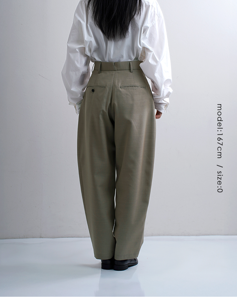 クーポン対象】LOEFF ロエフ 高密度 ウール ギャバ ボンタン