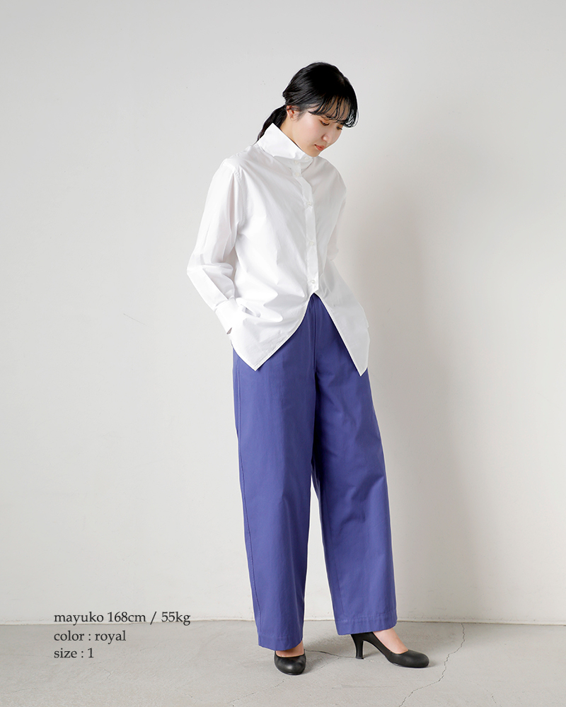 LOEFF(ロエフ)コットンギャバワイドテーパードトラウザーパンツ8814-2-000008