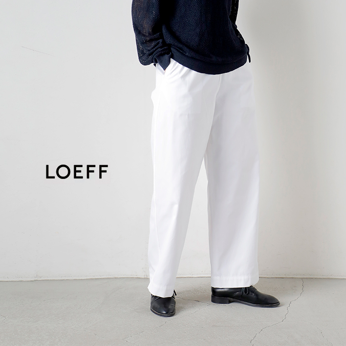 LOEFF(ロエフ)コットンギャバワイドテーパードトラウザーパンツ8814-2-000008