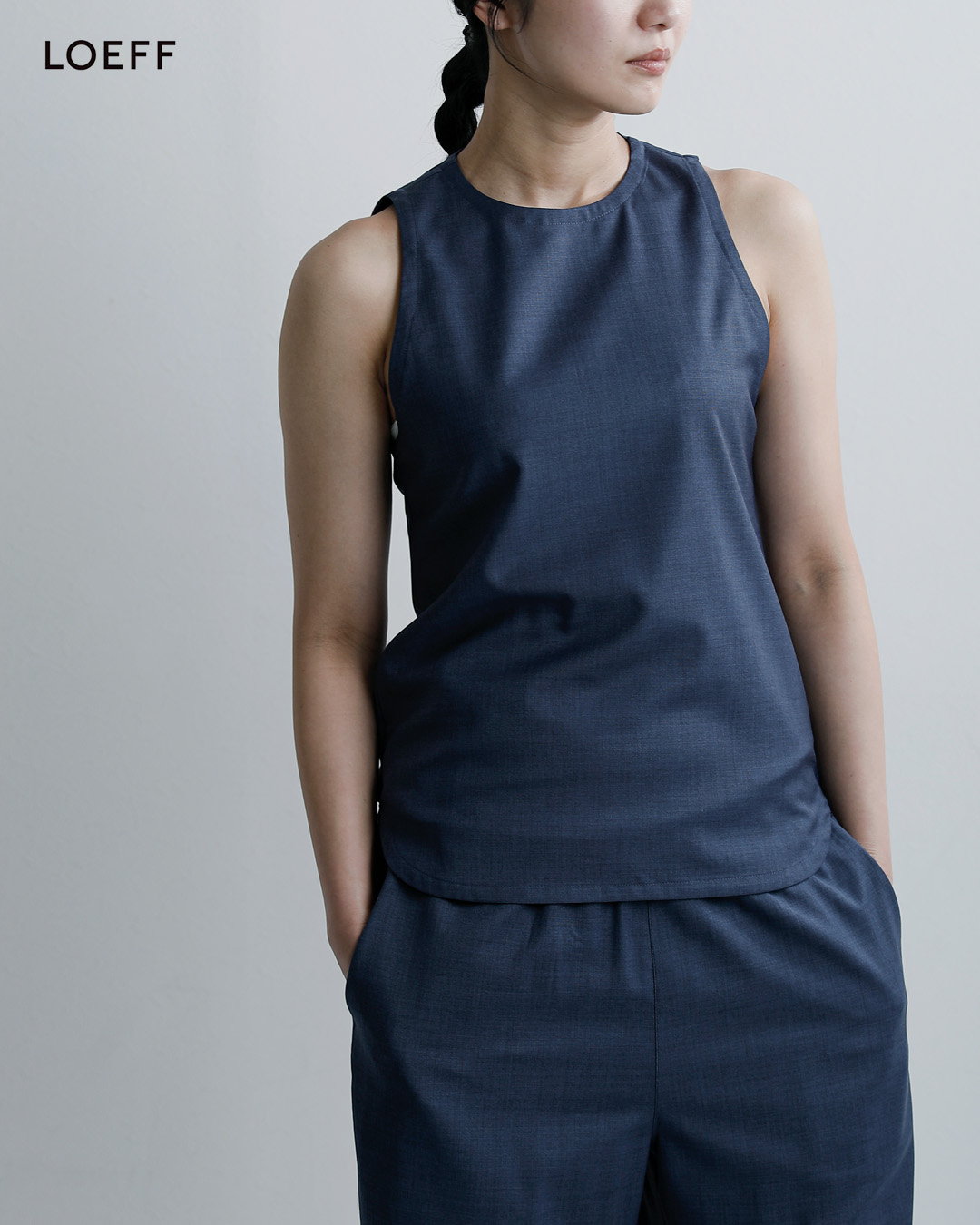 LOEFF(ロエフ)ウールトロ アメリカンスリーブ タンクトップ 8816-2-000001