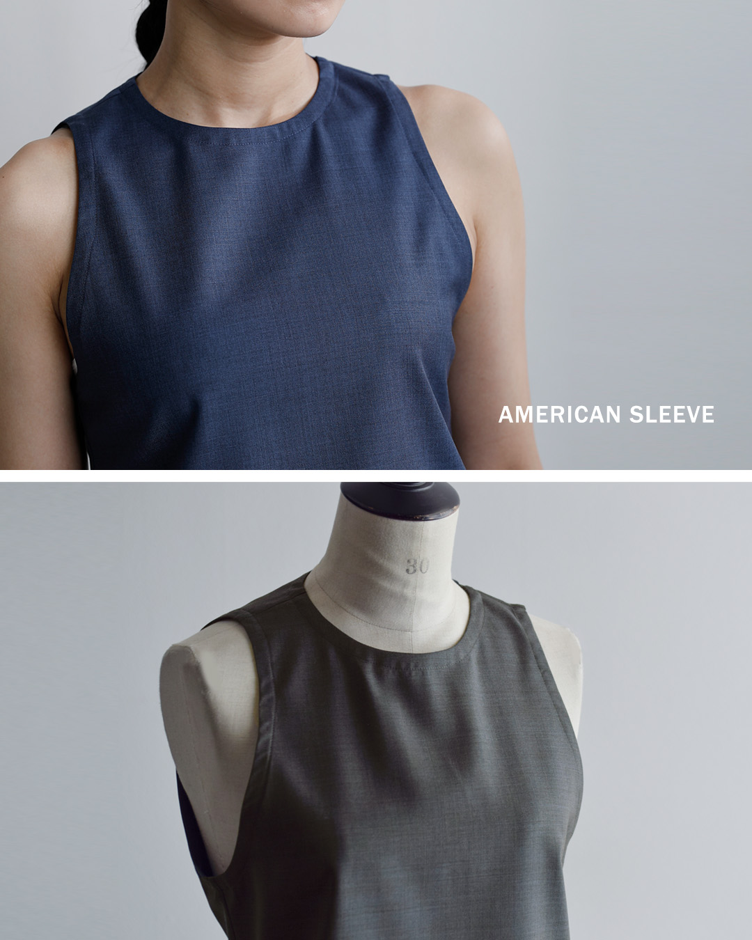 LOEFF(ロエフ)ウールトロ アメリカンスリーブ タンクトップ 8816-2-000001
