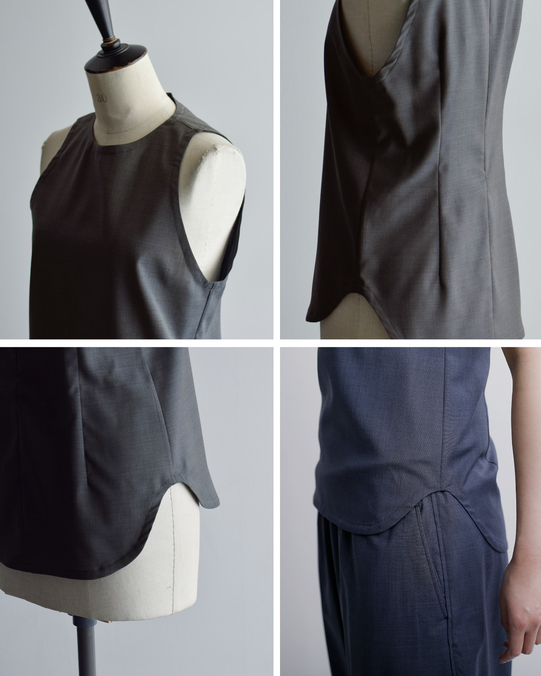 LOEFF(ロエフ)ウールトロ アメリカンスリーブ タンクトップ 8816-2-000001