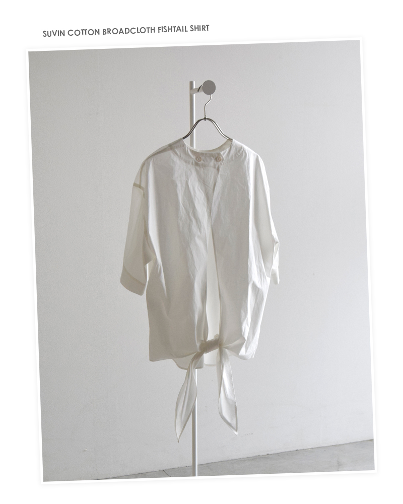 LOEFF(ロエフ)スビンコットンブロードフィッシュテイルシャツ8816-2-000004