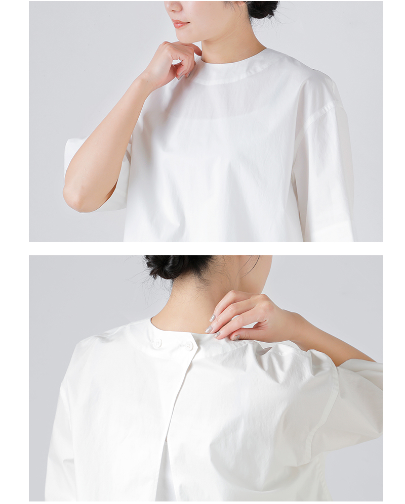 LOEFF(ロエフ)スビンコットンブロードフィッシュテイルシャツ8816-2-000004