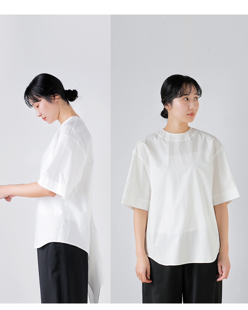 LOEFF(ロエフ)スビンコットンブロードフィッシュテイルシャツ8816-2-000004