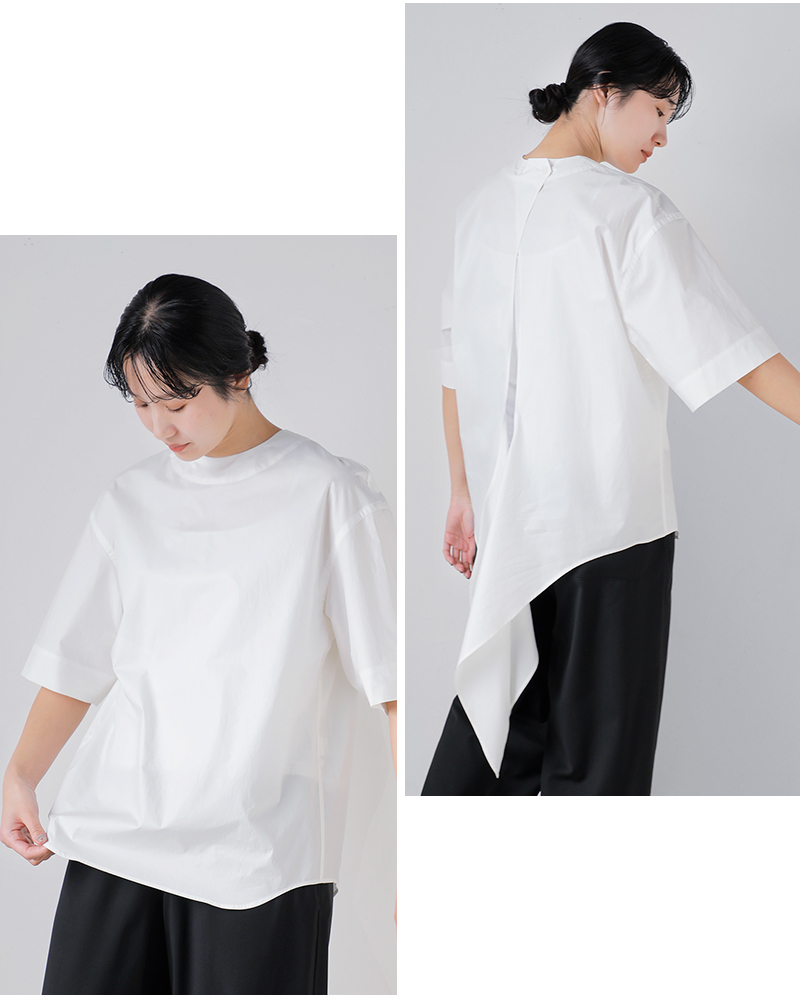 LOEFF(ロエフ)スビンコットンブロードフィッシュテイルシャツ8816-2-000004