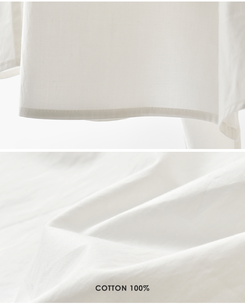 LOEFF(ロエフ)スビンコットンブロードフィッシュテイルシャツ8816-2-000004