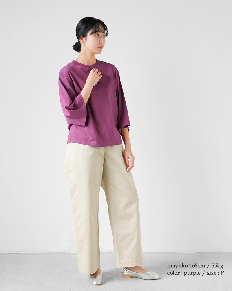 LOEFF(ロエフ)スビンコットン天竺ボックスTシャツ8817-6-000004