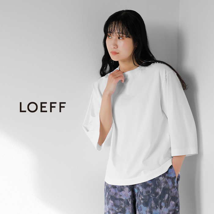 LOEFF(ロエフ)スビンコットン天竺ボックスTシャツ8817-6-000004