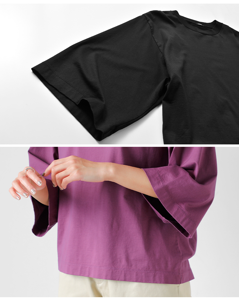 LOEFF(ロエフ)スビンコットン天竺ボックスTシャツ8817-6-000004