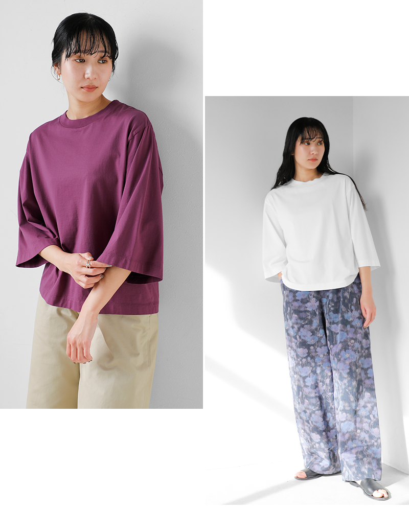 LOEFF(ロエフ)スビンコットン天竺ボックスTシャツ8817-6-000004