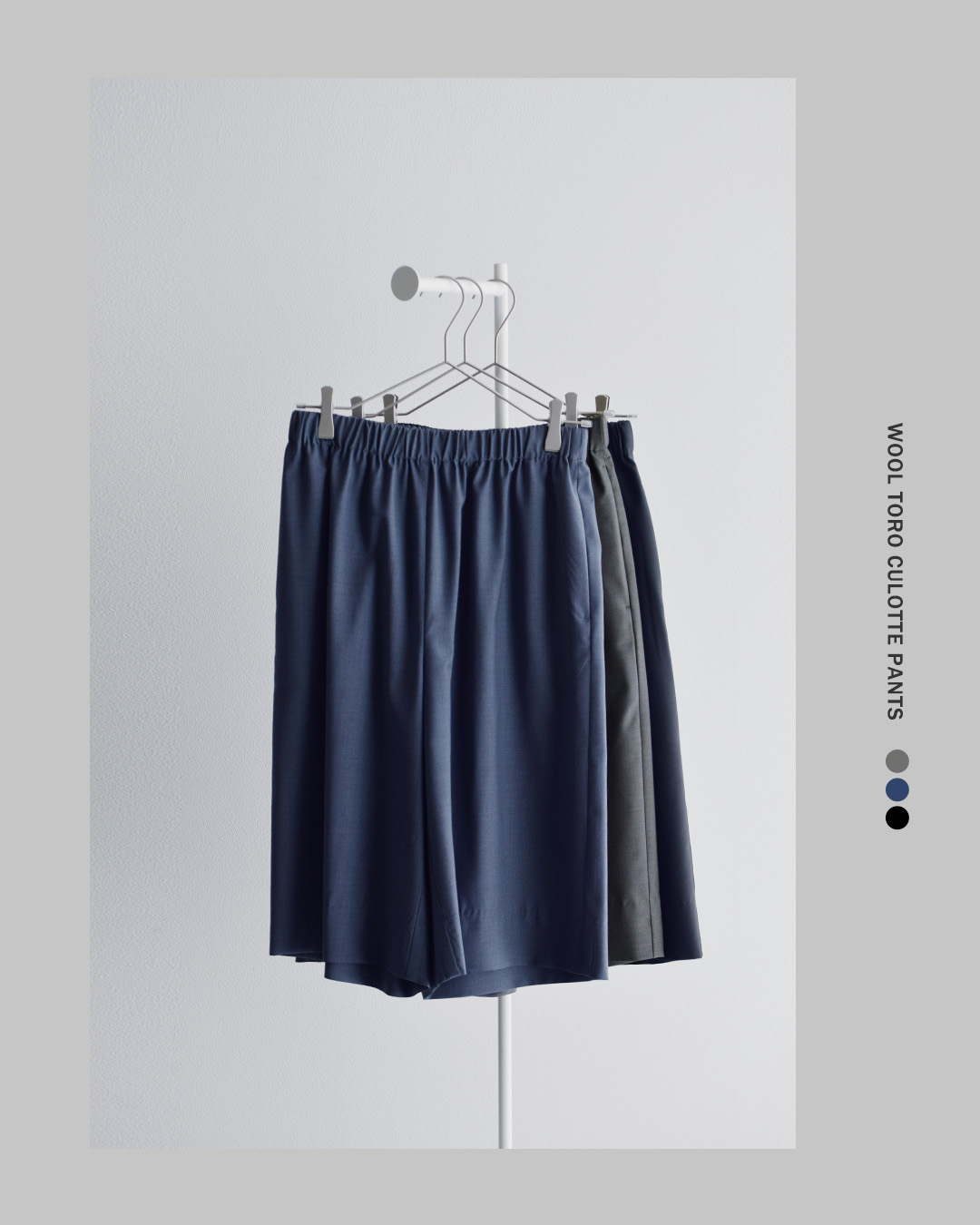 LOEFF(ロエフ)ウールトロ キュロットパンツ 8819-2-000001