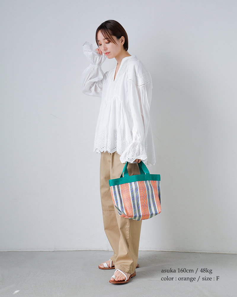 Pasand by ne Quittez pas(パサンド バイ ヌキテパ)マルチストライプメッシュスモールバッグ“MultiStripeMeshSmallBag”882061pb2