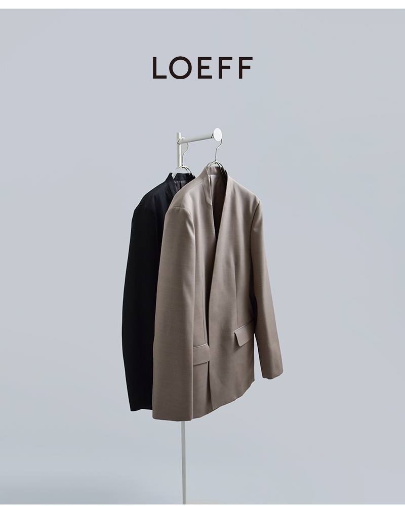 LOEFF(ロエフ)高密度ウールギャバノーカラージャケット8822-2-000003