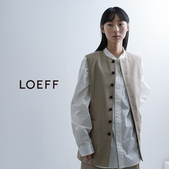 LOEFF(ロエフ)高密度ウールギャバシェイプベスト8825-2-000002