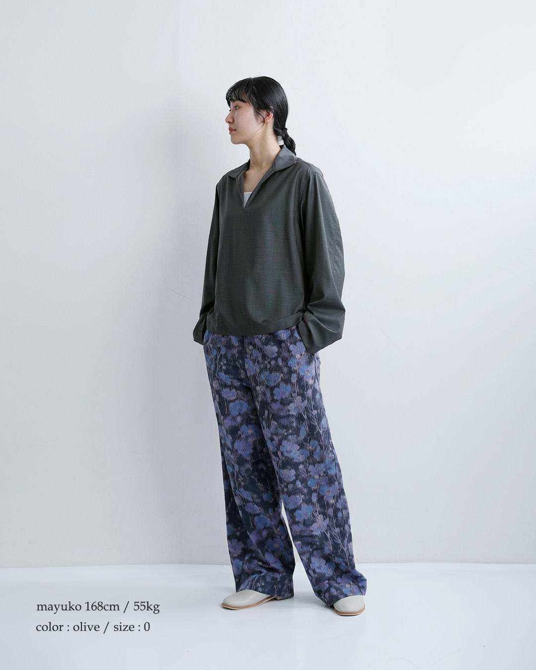 LOEFF(ロエフ)ウールトロ スキッパーシャツ 8881-2-000004