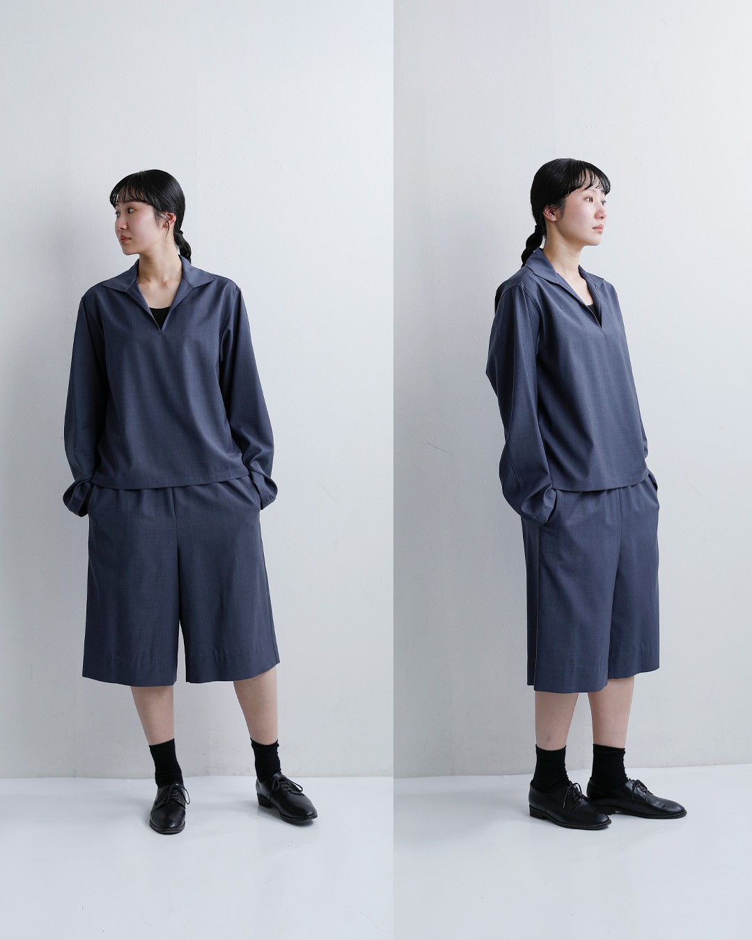 LOEFF(ロエフ)ウールトロ スキッパーシャツ 8881-2-000004