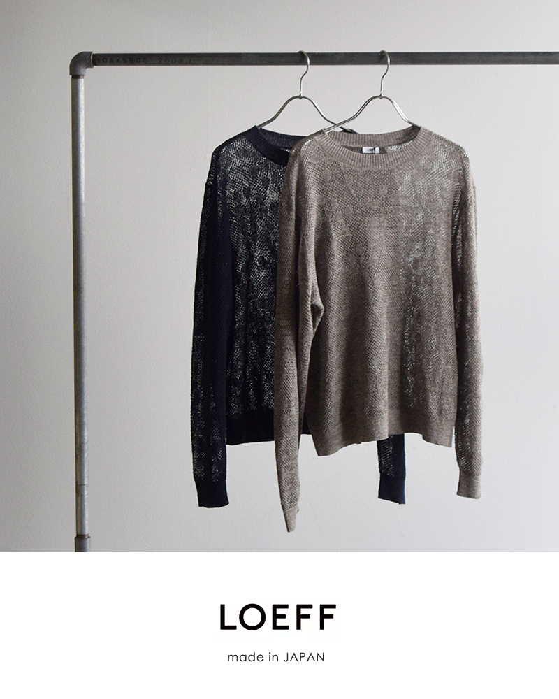 LOEFF(ロエフ)リネンヤーンメッシュサマーニットプルオーバー8883-1-000008