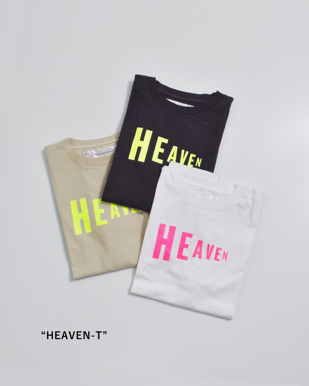 NECESSARY or UNNECESSARYコットン プリント 半袖 Tシャツ “HEAVEN-T” 90012329