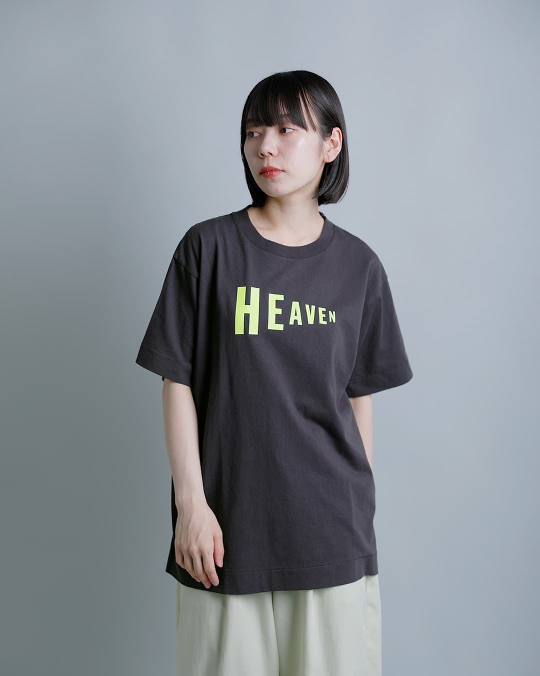 NECESSARY or UNNECESSARYコットン プリント 半袖 Tシャツ “HEAVEN-T” 90012329