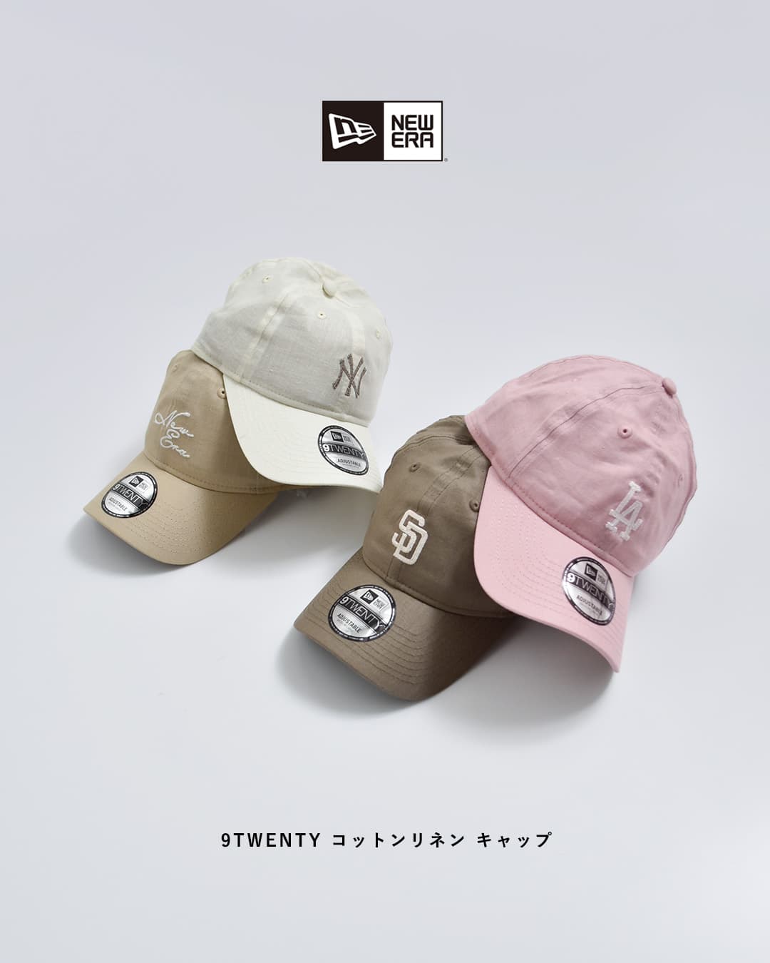 NEW ERA9TWENTY コットンリネン キャップ 920-cotlin
