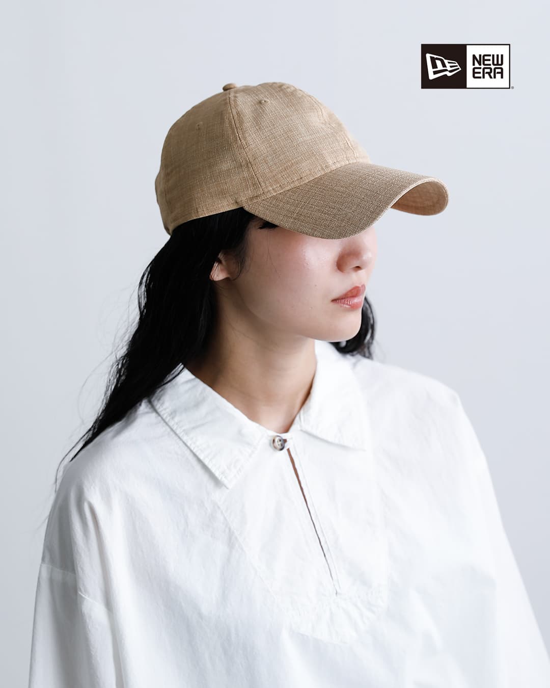NEW ERA9TWENTY 接触冷感 Reflaxキャンバス メタルピン ロングバイザー キャップ 920lv-reflax