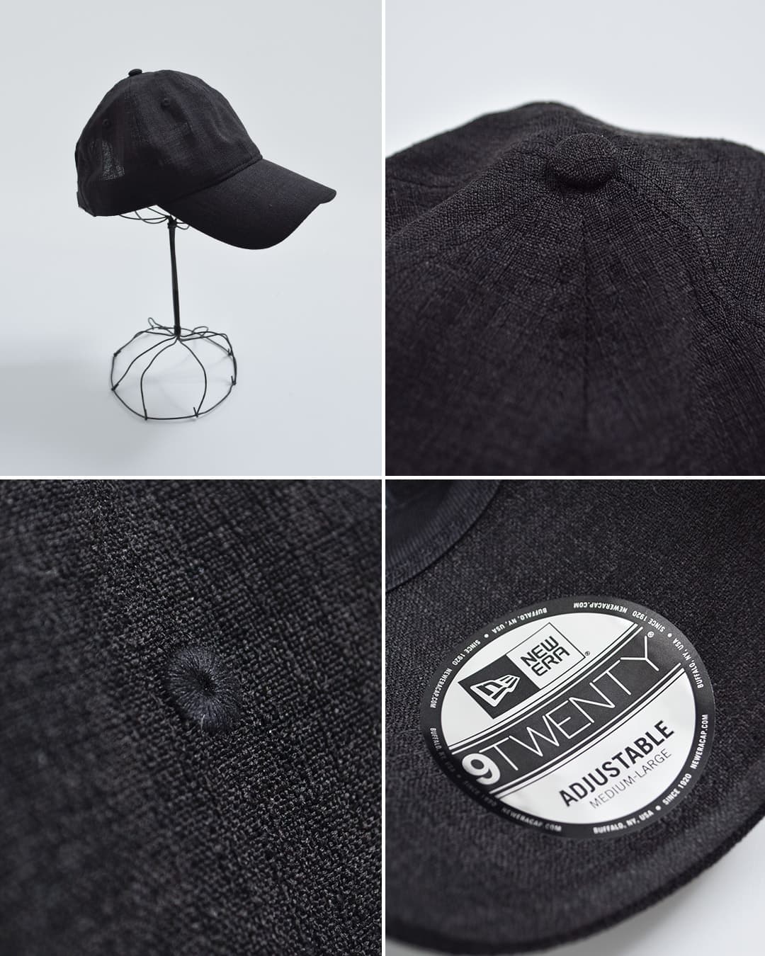 NEW ERA9TWENTY 接触冷感 Reflaxキャンバス メタルピン ロングバイザー キャップ 920lv-reflax