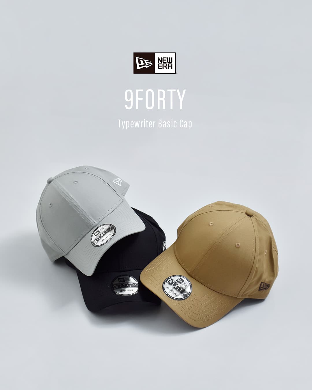 NEW ERA9FORTY タイプライター ベーシック キャップ 940-tw