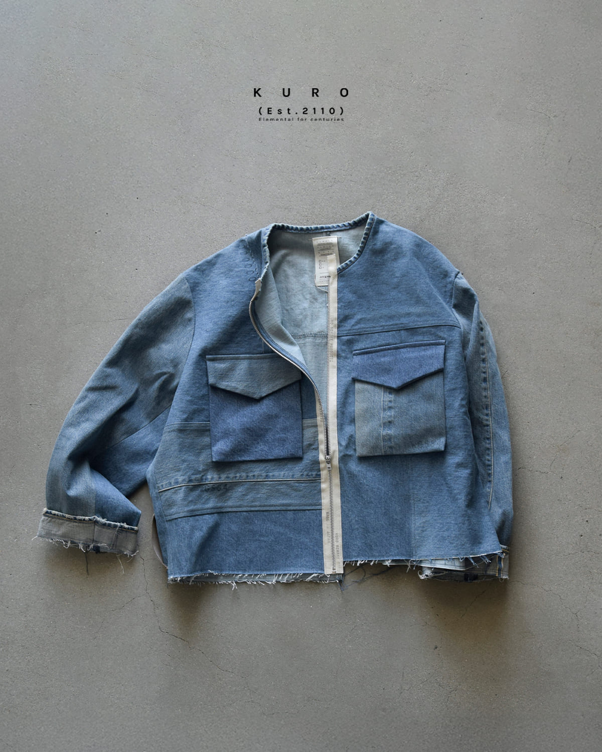 KURO(クロ)コットン リメイク デニム マーク2 ジャケット REMAKE DENIM MARK II JACKET963118