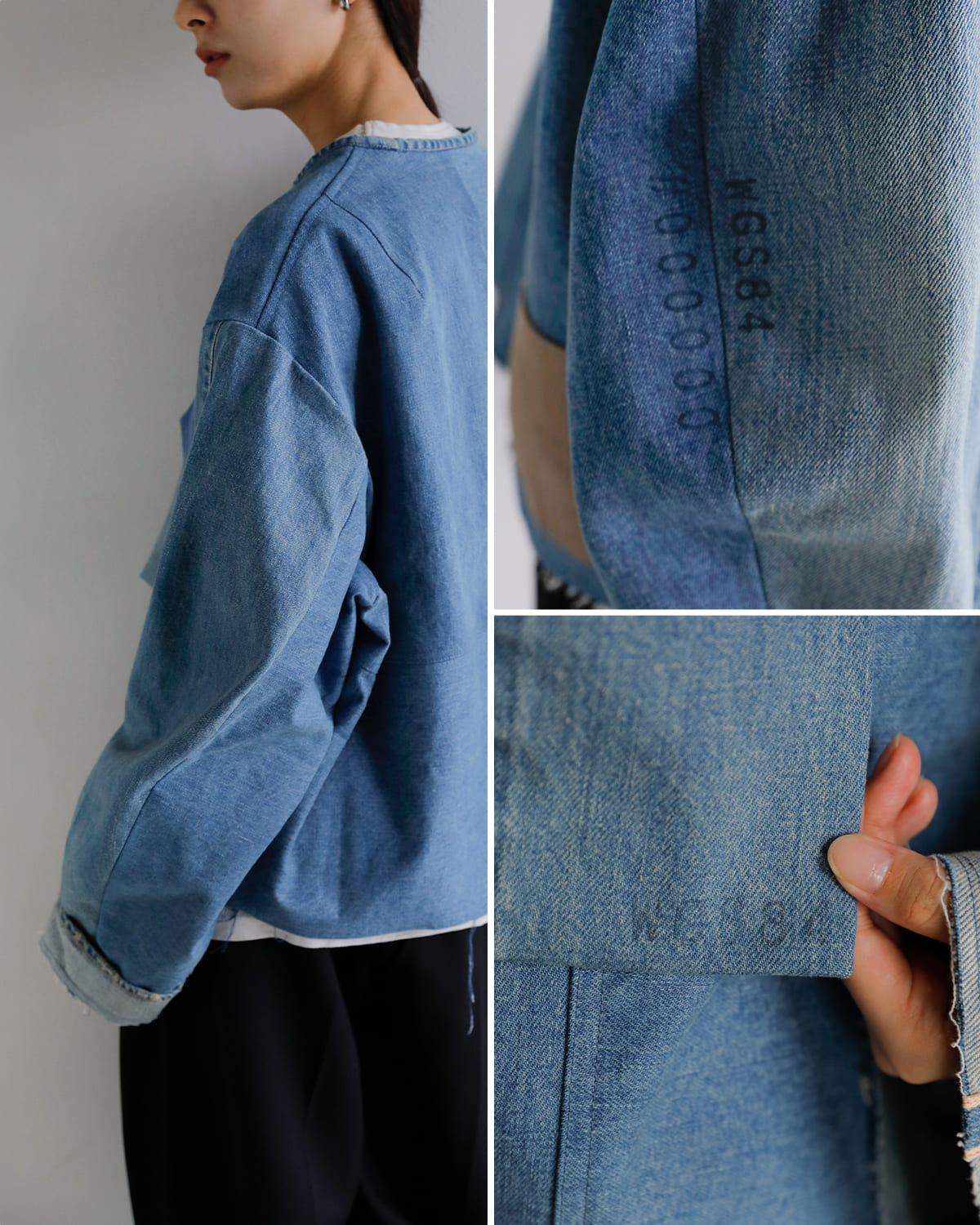 KURO(クロ)コットンリメイクデニムマーク2 ジャケット REMAKE DENIM MARK II JACKET 963118