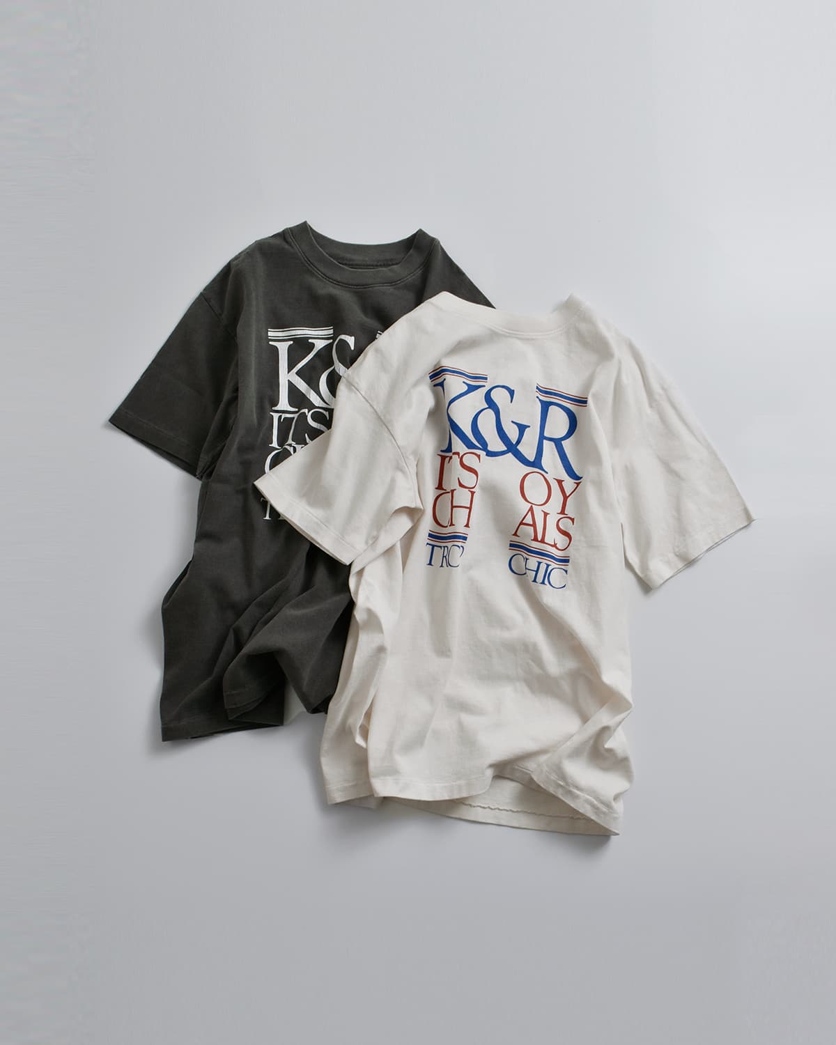KURO(クロ)ラウンドシェイプダイプリント Tシャツ 17/- ROUND SHAPE DYED TEE K＆R-Kitsch＆Royals 964274