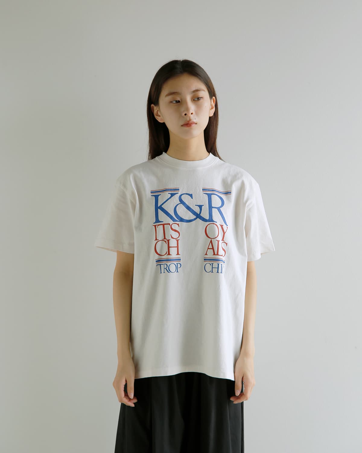 KURO(クロ)ラウンドシェイプダイプリント Tシャツ 17/- ROUND SHAPE DYED TEE K＆R-Kitsch＆Royals 964274