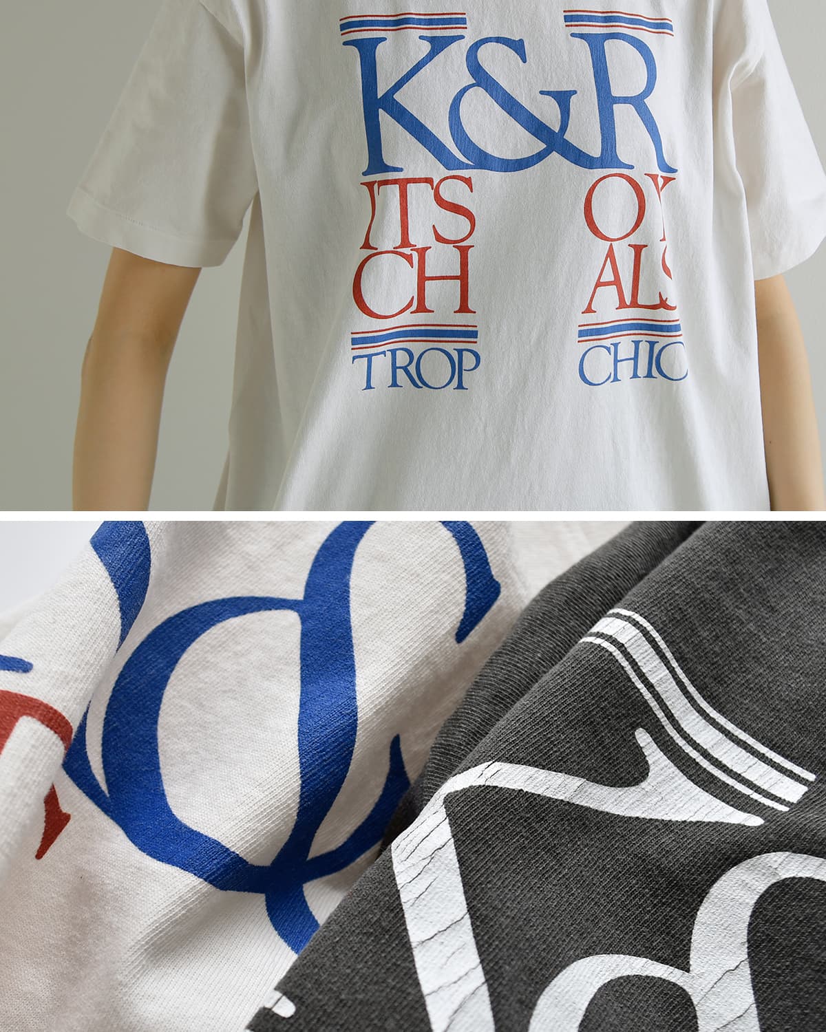 KURO(クロ)ラウンドシェイプダイプリント Tシャツ 17/- ROUND SHAPE DYED TEE K＆R-Kitsch＆Royals 964274